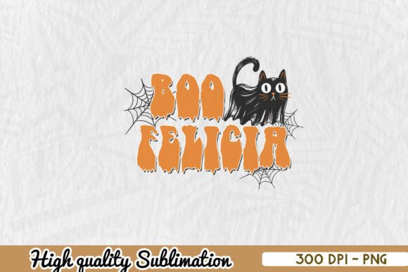 Boo Felicia Funny Cat Halloween PNG