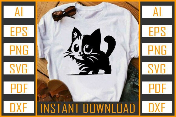 Cat Vector Silhouette 15