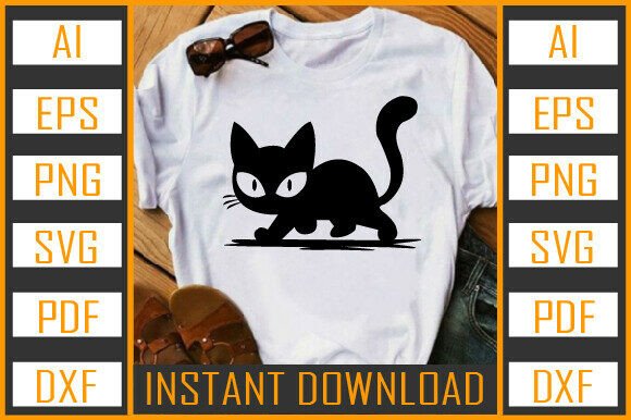 Cat Vector Silhouette 16