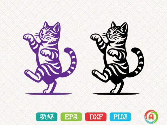 Dancing Cat Silhouette