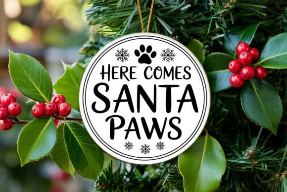 Here Come Santa Paws SVG